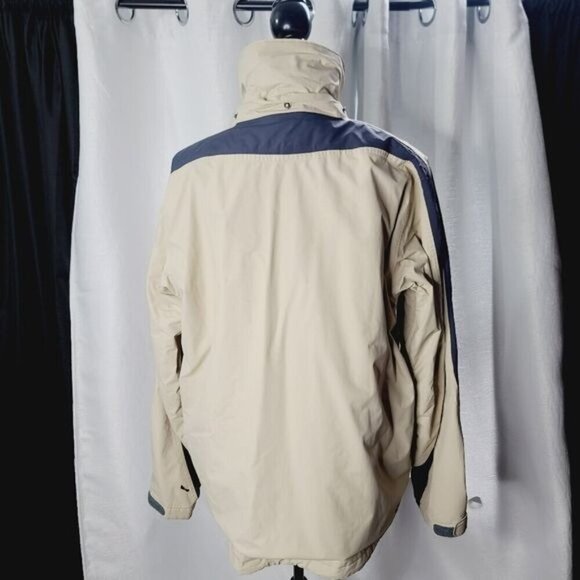 Helly Hanson Tan Blue Ski Parka Winter Jacket Tech Sport Large - Picture 3 of 13